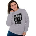 thumbnail image 4 of Jesus is my King Christian Faith Sweatshirt for Men or Women Brisco Brands S, 4 of 6
