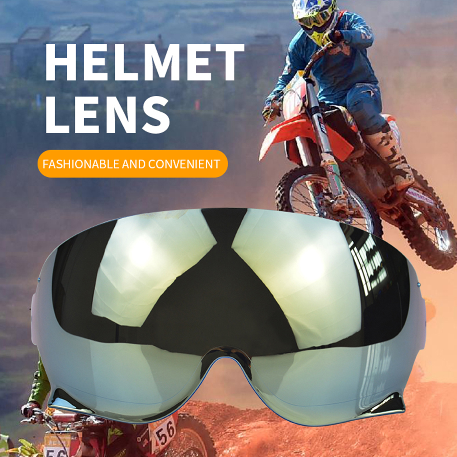 KKmoon Helmet Visor Replacement for SHOEI JO EX- CJ3 Helmet Motorcycle Wind Shield Helmet Lens - image 5 of 7