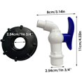 thumbnail image 3 of Filetage Grossier 3/4 Pouce, Connecteur de Réservoir IBC Professionnel Court/long, Accessoires de Remplacement de Valve à Bille en Plastique/valve Papillon (DN40/50), 3 of 5
