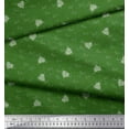 thumbnail image 2 of Soimoi Green Moss Georgette Fabric Heart & Love Text Print Sewing Fabric Yard 42 Inch Wide, 2 of 3