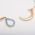 thumbnail image 4 of 1 collar sencillo con cadena decorativa para el cuello y colgante de luna (dorado), 4 of 6