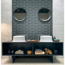 Apollo Tile 20 Pack 3-in x 12-in Ash Gray Rectangular Subway Matte Finished Glass Mosaic Wall Tile (5 sq ft/case)