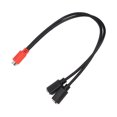 thumbnail image 1 of Cable MINI DIN de 6 pines a 2 MINI DIN de 6 pines Plug and Play cabeza roja y negra Cable divisor MINI DIN de 6 pines de 10 pies para teclado, 1 of 8