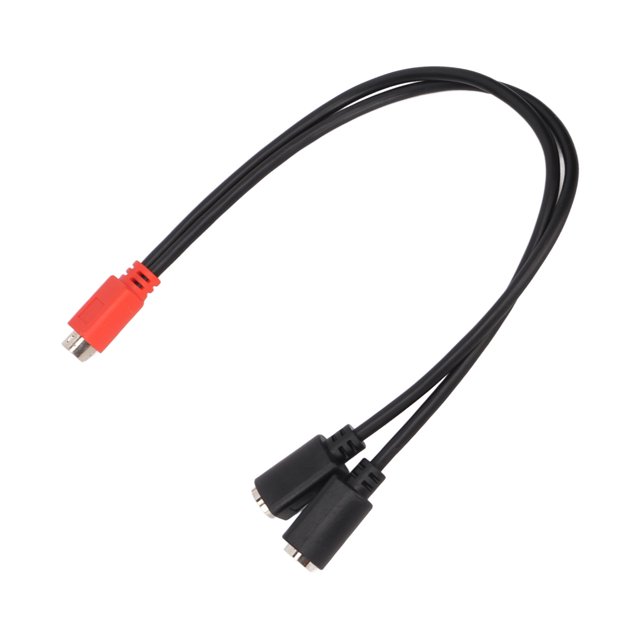 Cable MINI DIN de 6 pines a 2 MINI DIN de 6 pines Plug and Play cabeza roja y negra Cable divisor MINI DIN de 6 pines de 10 pies para teclado
