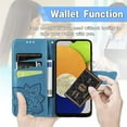 thumbnail image 6 of for Samsung Galaxy A03 Wallet Case, 3D Butterfly Flower PU Leather with Credit Card Slots Holder Magnetic Closure Folio Phone Cover for Samsung Galaxy A03 Rhinestone Blue, 6 of 18