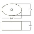 thumbnail image 2 of 20.47-in. W Above Counter Silver Vessel For Wall Mount Deck Mount Drilling, 2 of 3
