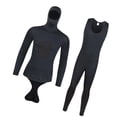 thumbnail image 4 of Top de traje de neopreno traje de buceo con capó snorkel tibio Mantenga una chaqueta caliente nadando S, 4 of 8