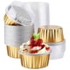 thumbnail image 4 of Tazas de Postre con Tapas, Paquete de 150 Soportes para Tazas para Hornear de Papel de Aluminio Dorado, Tazas de Pudín Transparentes para Hornear Cupcakes, 4 of 8