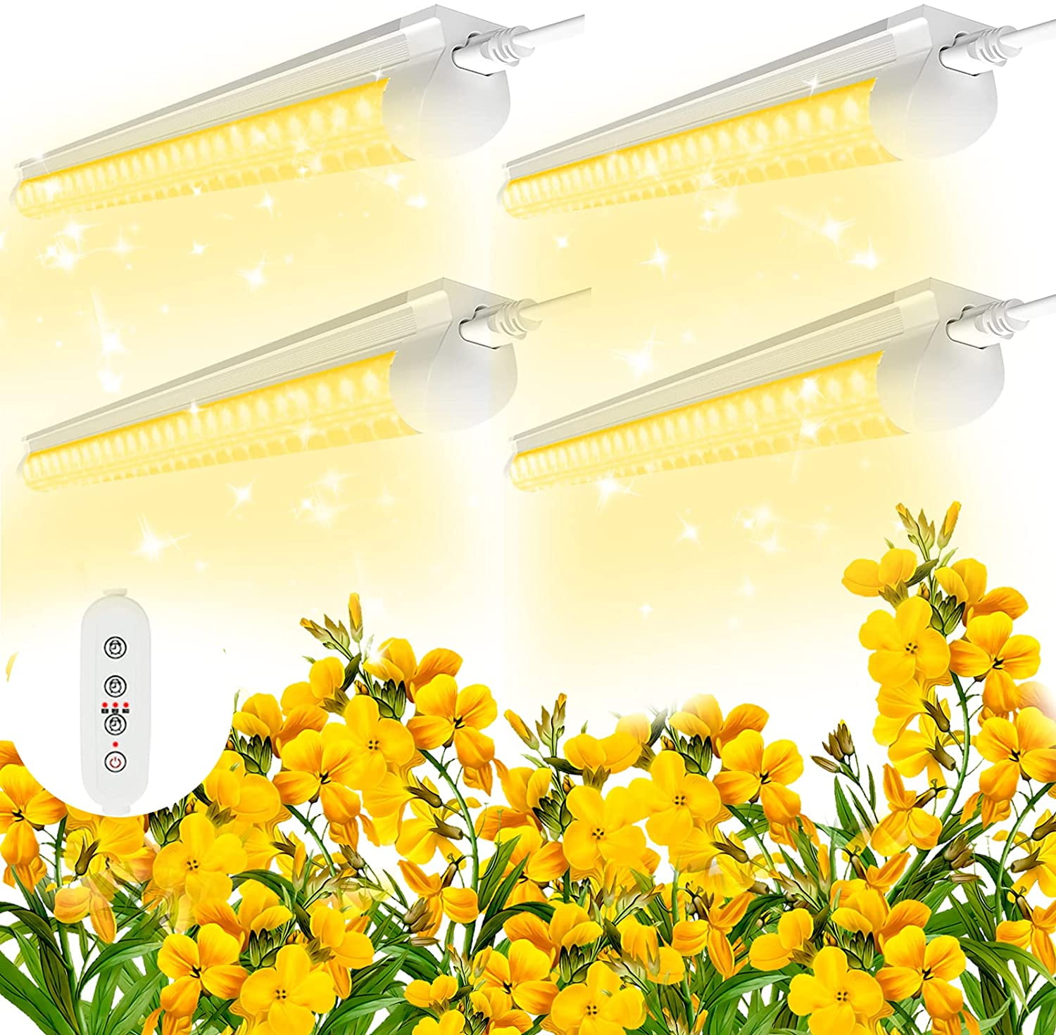 Led Grow Light , 80W(20W × 4, 440W Equivalent), T8 2Ft Full Spectrum
