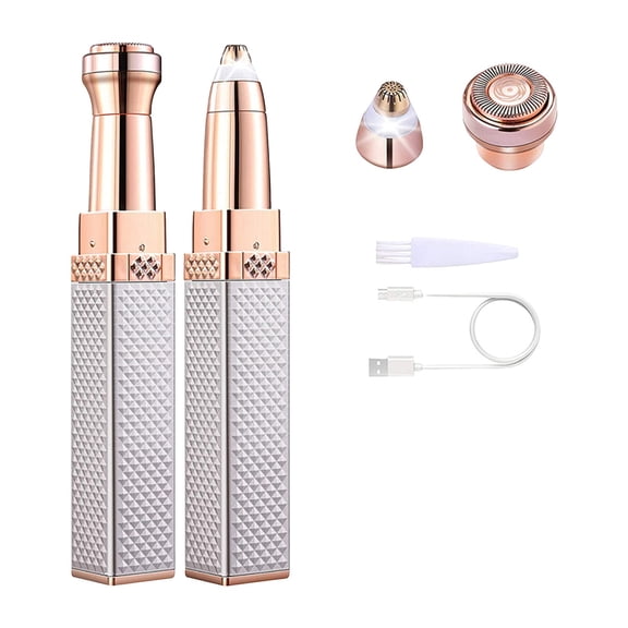 Painless Hair Removal Device for Women, Facial Hair Removal Device, Usb Rechargeable, Electric Shaver for Women, Trimmer (Rose Gold)