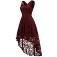thumbnail image 3 of Dressystar Women Floral Lace Bridesmaid Dress Sleeveless Hi-Lo Swing Cocktail Party Dress, 3 of 6