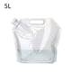 thumbnail image 1 of Naiovety Bolsa de agua plegable, jarra de almacenamiento portátil, botella de agua de buen sellado con asa incrustada, contenedor de agua de Kits de desorden para acampar 5L, 1 of 6