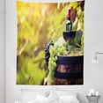 thumbnail image 1 of Wine Tapestry, Agriculture Country Theme Natural Landscape Product Alcoholic Drink Fruit, Fabric Wall Hanging Decor for Bedroom Living Room Dorm, 5 Sizes, Pale Green Black Brown, by Ambesonne, 1 of 1