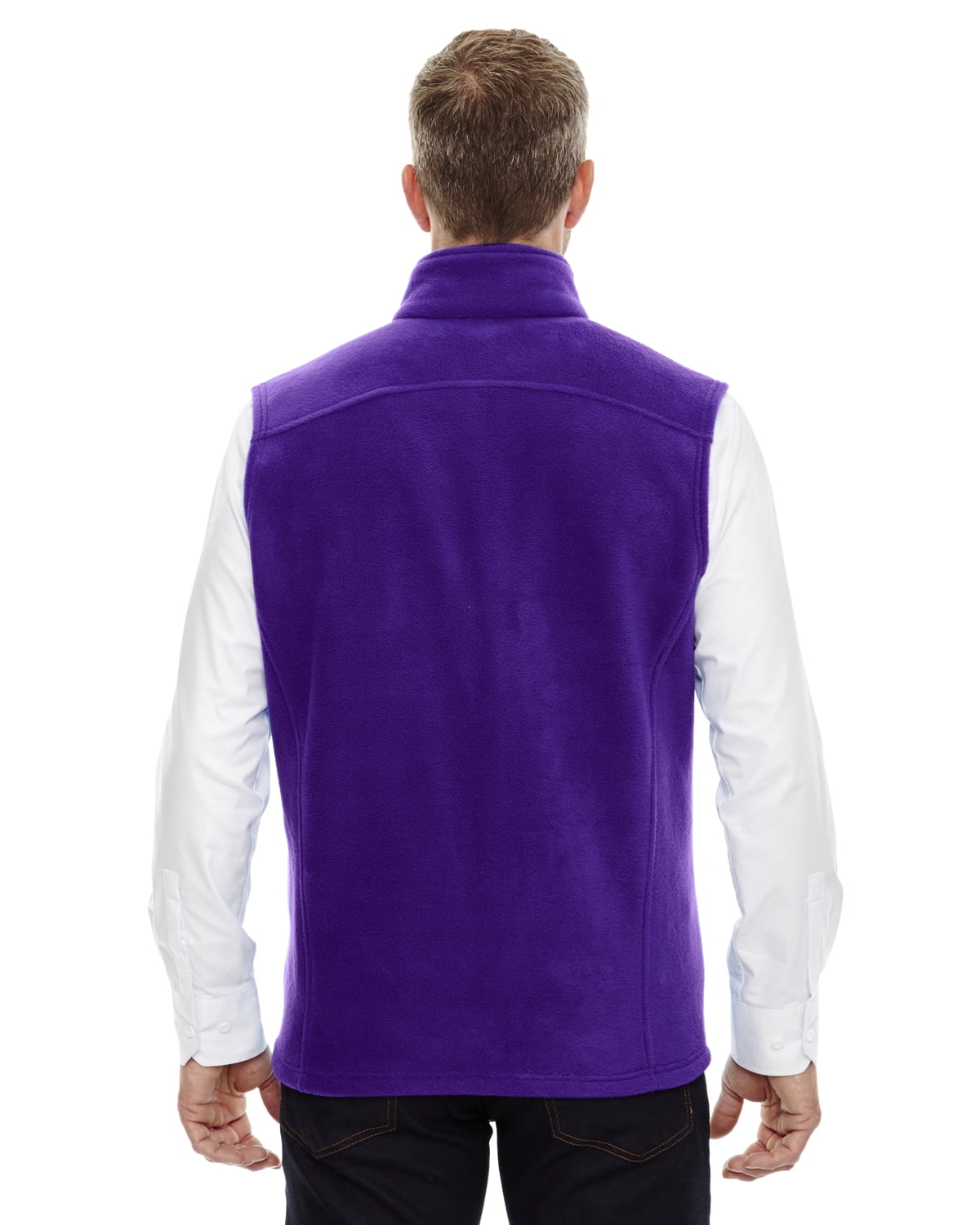 mens purple fleece vest