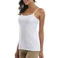 thumbnail image 4 of Cami Correa de espagueti ajustable para mujer construida en sujetador camisetas sin mangas 2 Pack Size T L, 4 of 6