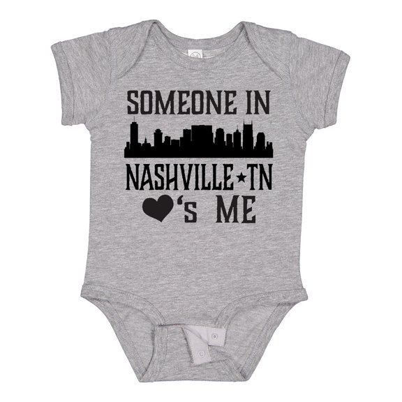 Inktastic Nashville Tennessee Someone Loves Me Skyline Boys or Girls Baby Bodysuit