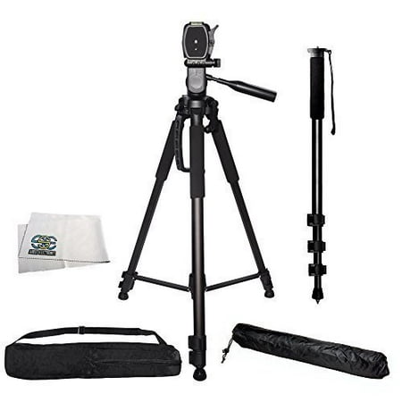 Professional 72-inch Tripod 3-way Panhead Tilt Motion with Built In Bubble Level & 72