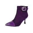 thumbnail image 1 of Women's Fashion Casual Pointed Toe Solid Color Side Zipper Mid-Heel Ankle Boots, 1 of 9