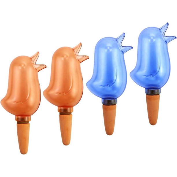 ER 4 bolsas para plantas, autoaspersor, pinchazo de agua, plantas, autoaspersor, pila de agua, herramientas automáticas de aspersión de agua, plantas, goteros automáticos, tanques para pájaros para interiores y exteriores Rojo Verde