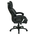 thumbnail image 4 of Pemberly Row Oversized Faux Black Leather Executive Chair with Padded Loop Arms, 4 of 9