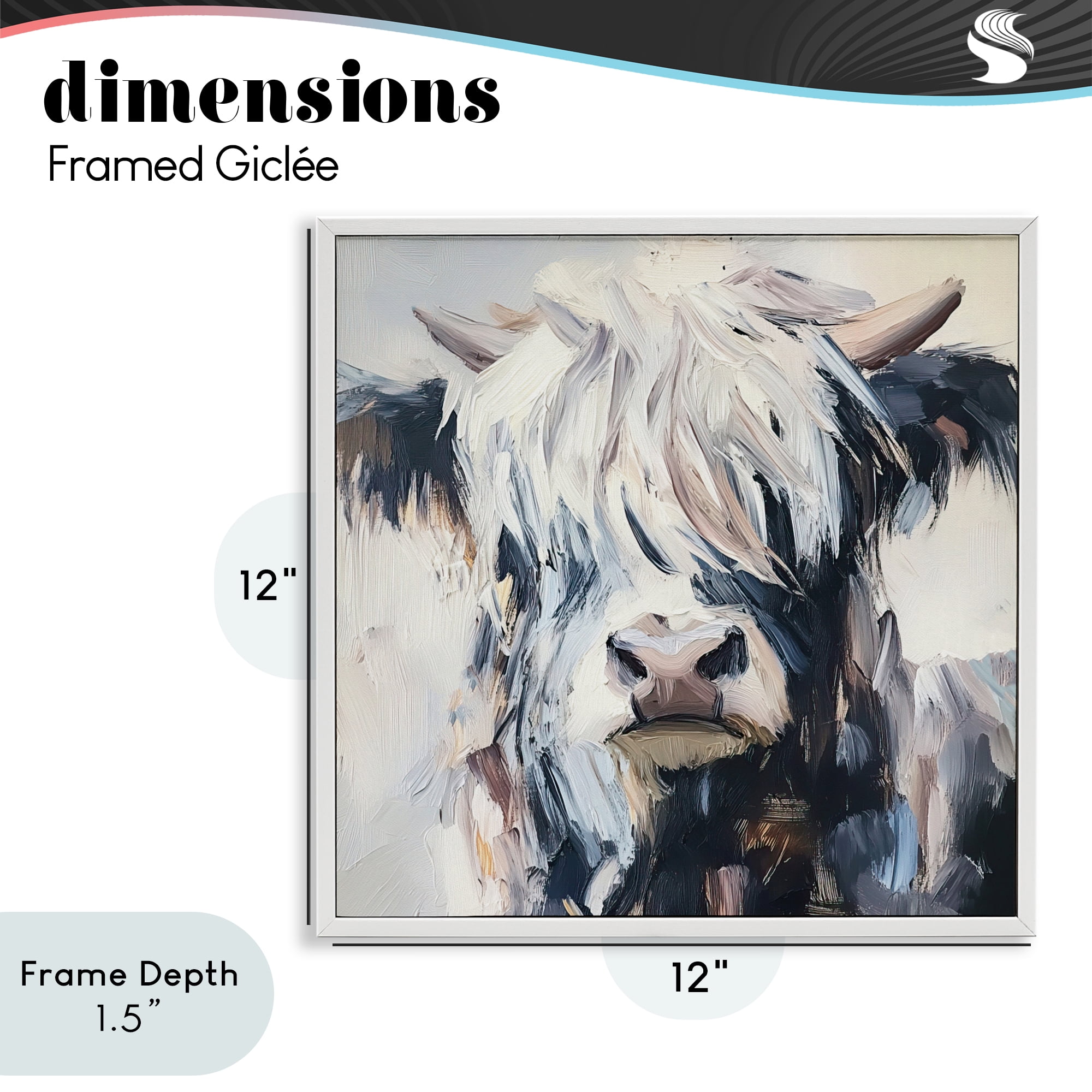 Stupell Industries Scruffy Little Highland White Framed Giclee Art, design by Tina LeCour