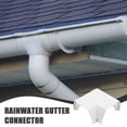 thumbnail image 3 of FUTUREORYY Rainwater Drain Fitting Roof Gutter Downspout Connector PVC 1Set, 3 of 8