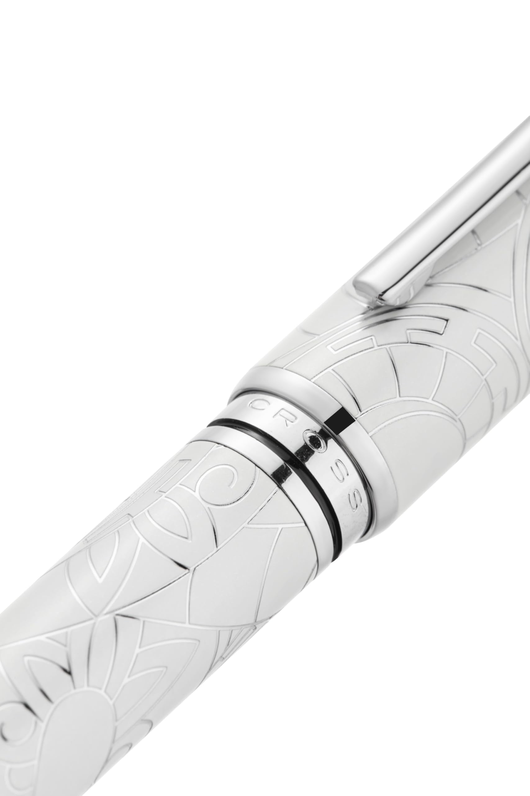 Cross Coventry Zodiac Year of the Snake Pearl White Lacquer with Polished Chrome Appointments Medium/Fine? Nib Fountain Pen