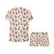 thumbnail image 4 of Conjunto de pijama corto para mujer con estampado de Scottish Terriers LKS3016, 4 of 4