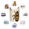 thumbnail image 3 of Lsque Honey Bee pattern Laundry Hamper Basket, Tall Woven Rope Hamper Basket for Clothes, Lightweight Storage Basket, Collapsible Waterproof-Medium, 3 of 8