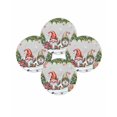 thumbnail image 7 of 13 Inch Round Placemats Set of 4, Grey Christmas Non Slip Heat Insulation PP Table Mats, Gnomes Xmas Tree Snowflake Gifts Washable Place Mats for Kitchen Dining Party Table Decor, 7 of 7