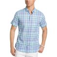 thumbnail image 1 of IZOD Dockside Plaid Button Up Shirt para hombre, azul, pequeño IZOD Botones al frente, 1 of 1