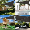 thumbnail image 2 of LOKHOM Triangle Sun Shade Sail 12'x12'x12' Waterproof Khaki Green Canopy, UV Block Tarp Cloth Cover for Patio, Garden, Yard, Deck Pergola, 2 of 8