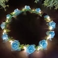 thumbnail image 7 of Romantic Glowing Wreath LED Light Rose Flowers Hairband Headpiece Wedding Party Girl Birthday Favor Luminous Hair Garland, 7 of 7