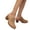 Brown, variant on Womens Mules Pumps Round Toe Slip on Heels Sandals Arch Support Cutout Backless Dress Clogs