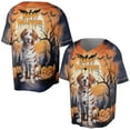 thumbnail image 3 of Mummy Brittany Spaniel Happy Halloween with Pumpkins Bats Spooky Fun All Over Print 3D Baseball Shirt Brittany Dog Lover Gifts Idea Softball Sport - 00019, 3 of 6