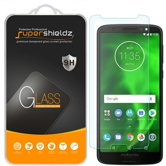 [1-Pack] Supershieldz for Motorola Moto G6 Tempered Glass Screen Protector, Anti-Scratch, Anti-Fingerprint, Bubble Free
