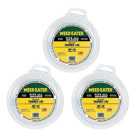 Weed Eater Tondeuse 3 Pack.065" x 50' Ligne de Coupe Ronde 952701550-3PK