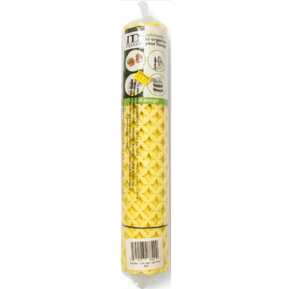 mDesign Shelf Liner Roll – Non-Slip Cushioned Cabinet & Drawer Liner, Yellow