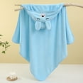 thumbnail image 5 of hiryomu Baby Bath Time Essentials Hooded Baby Bath Towel Coral Fleece Quick Water Absorbent Cartoon Design 80 X 80cm Ideal for Newborn to Toddler for Boys, 5 of 8