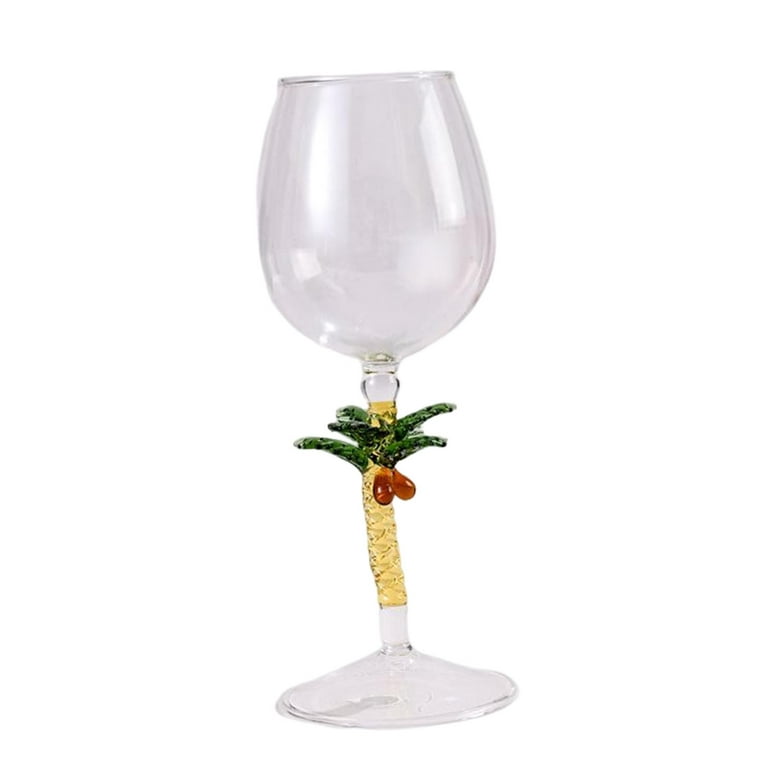 Cute Glasses Drink Cup Reusable Cocktail Glasses for Cocktail Bar Coconut  Tree
