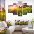 thumbnail image 1 of Fantastic Yellow Field at Sunset - Large Landscape Canvas Art Print, 1 of 4