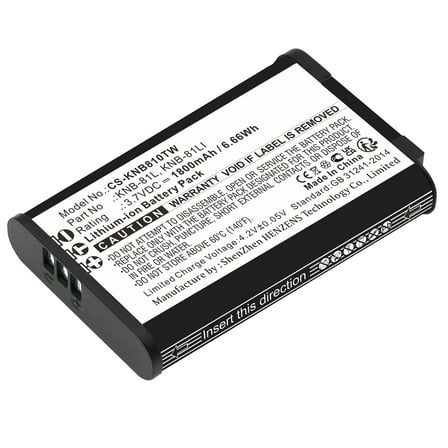 Replacement Battery for Kenwood NX-P500,TK-3601D,PN:KNB-81L,KNB-81LI,1800mAh