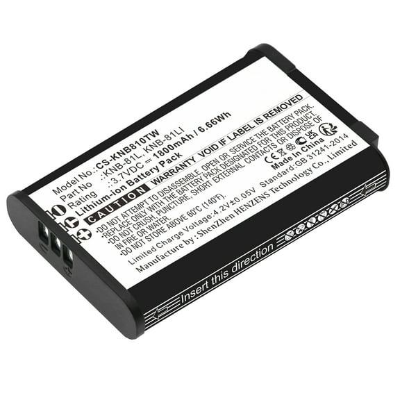 Replacement Battery for Kenwood NX-P500,TK-3601D,PN:KNB-81L,KNB-81LI,1800mAh