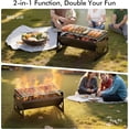 thumbnail image 5 of Charcoal Grill, Folding Portable Grill, with Carry Bag, Camping Firepit for Outdoor Cooking, Campfire, Patio, Backyard, Backpacking, Party, 15.35 * 12.99 * 5.51 Inches$$Garden & Patio, 5 of 7