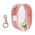 thumbnail image 4 of HILABEE Clear Figure Display Bag with Keychain Mini Doll Storage Bag for Mini Figure Pink Round, 4 of 7