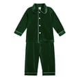 thumbnail image 4 of WOLLED 9M-9Y Girls Boys Lounge Pajamas 2 Piece Satin Pajamas Set Soft Robe Nightwear Button up for Baby Toddler Kids, 4 of 4