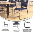thumbnail image 3 of Flash Furniture HERCULES Series Plastic Sled Base Stack Chair with Air-Vent Back Navy (RUT2NVYBK), 3 of 4