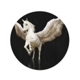 thumbnail image 2 of SIDONKU 60 inch Round Beach Towel Blanket Wing Pegasus Majestic Mythical Greek Winged Horse on 3D Travel Circle Circular Towels Mat Tapestry Beach Throw, 2 of 2