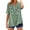 Green B, variant on Kezqiaxn 3/4 Sleeve Blouses for Women v-neck Embroidery Button Up Shirt Womens Summer Tops Fashion Clothing