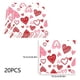 thumbnail image 3 of Paquete de 20 servilletas de papel con estampado de corazones para San Valentín | Servilletas desechables suaves y absorbentes para cóctel | Decoración romántica para fiestas, bodas, cumpleaños y, 3 of 6